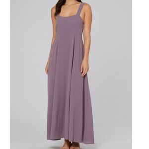 LOFT Outlet Purple Midi Dress Square Neck Sleeveless Size 10